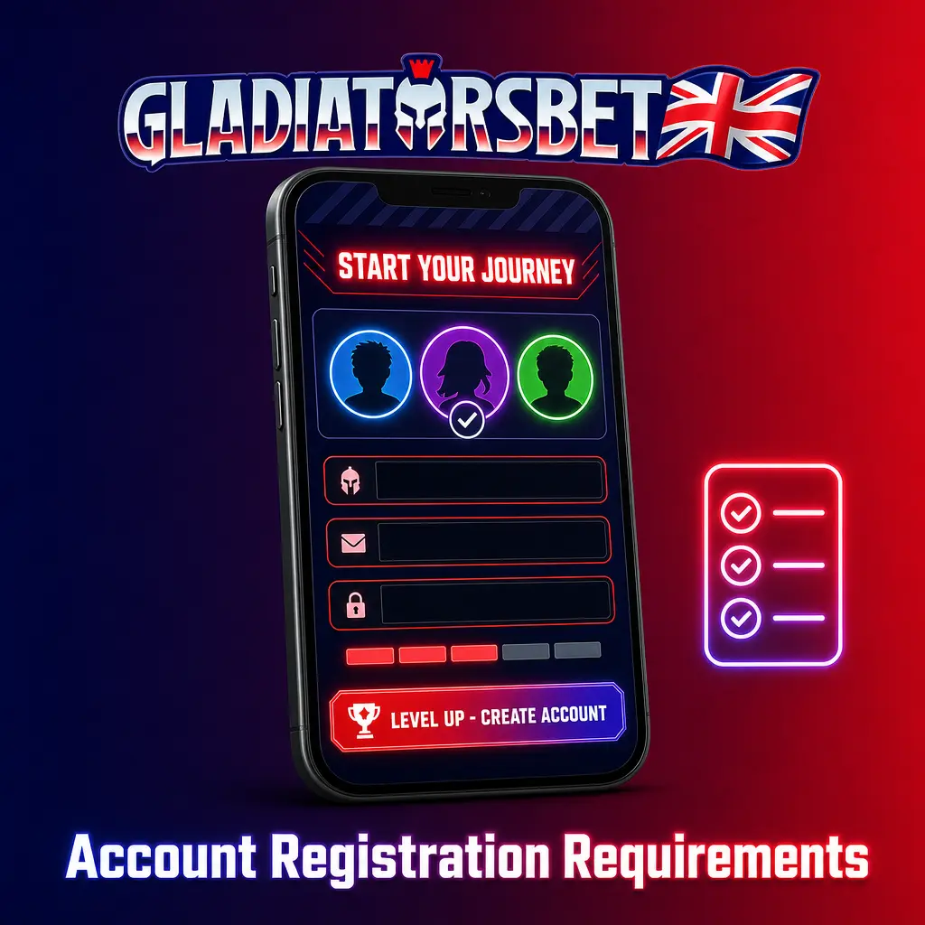 Account registration requirements for Gladiatorsbet UK users