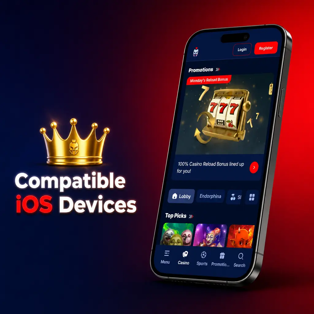 Compatible iOS devices for Gladiatorsbet app