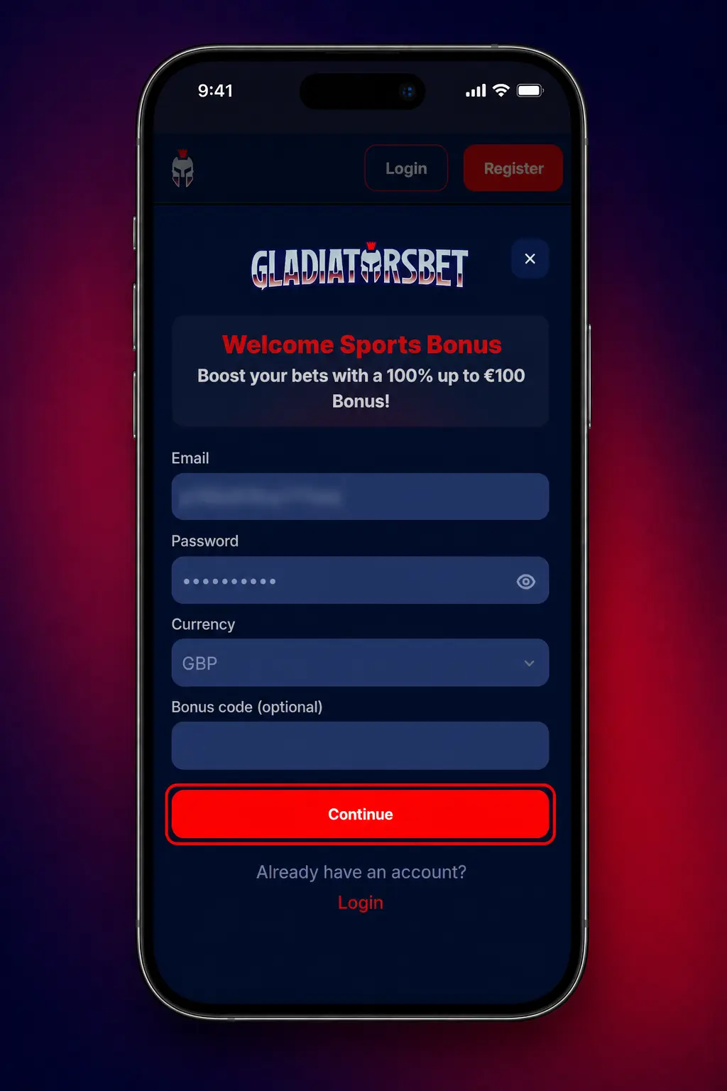 Step-by-step Gladiatorsbet account creation guide showing registration, KYC verification, deposit, and live casino access