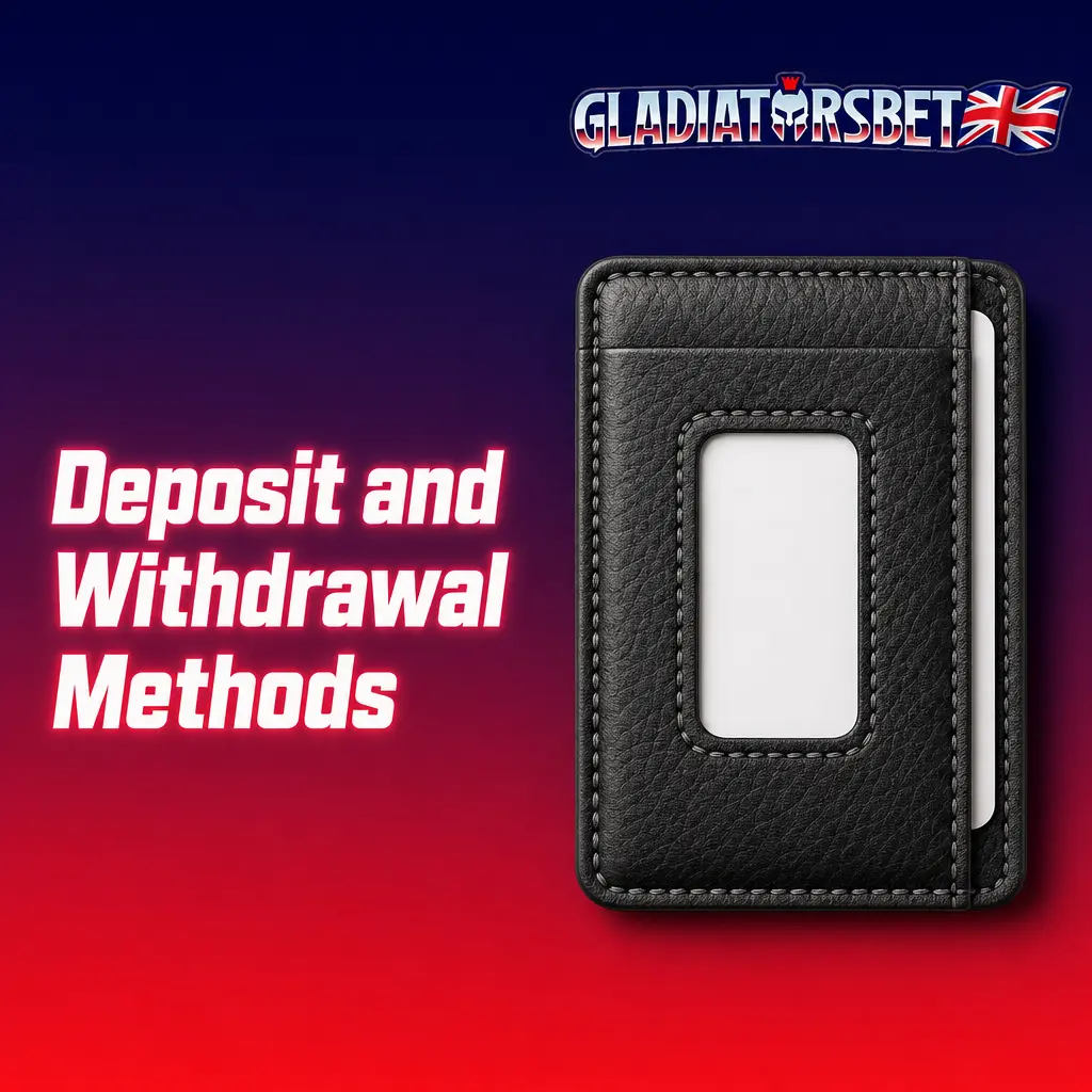 Deposit and withdrawal methods at GladiatorsBet