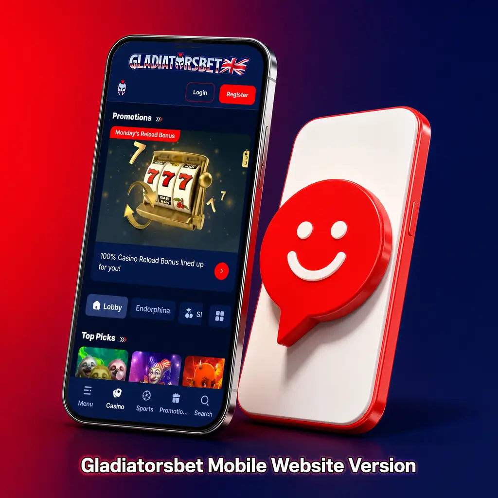 Gladiatorsbet mobile website on smartphones and tablets