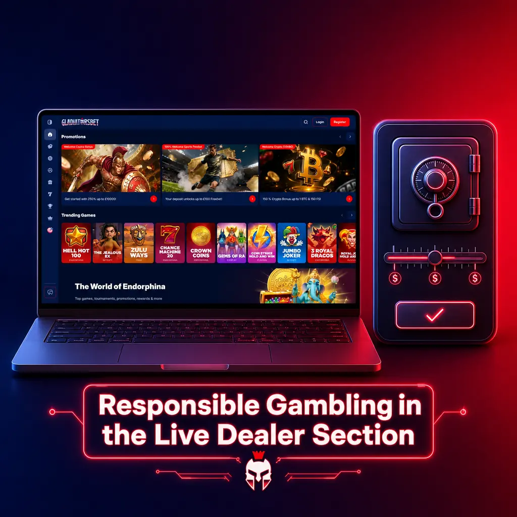 Responsible gambling tools and support resources at Gladiatorsbet live dealer section