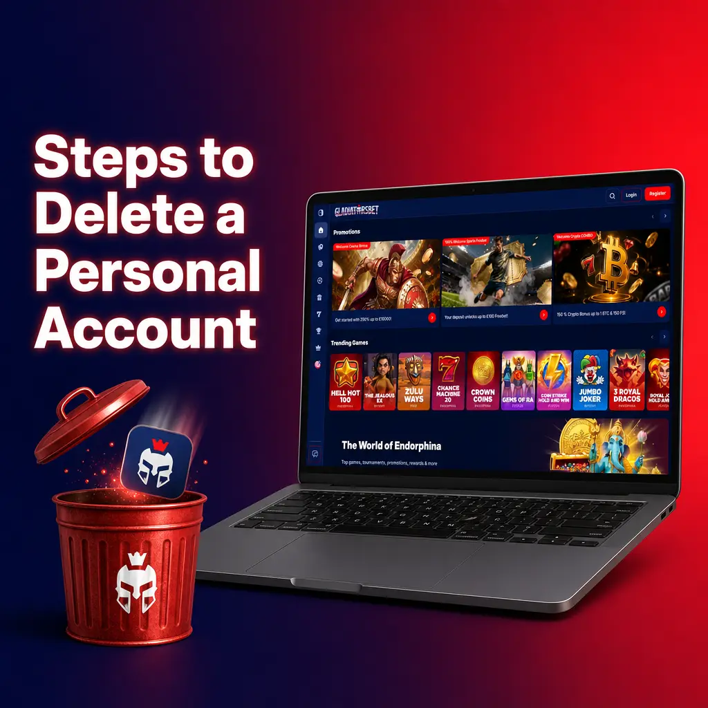 Steps to delete a Gladiatorsbet personal account