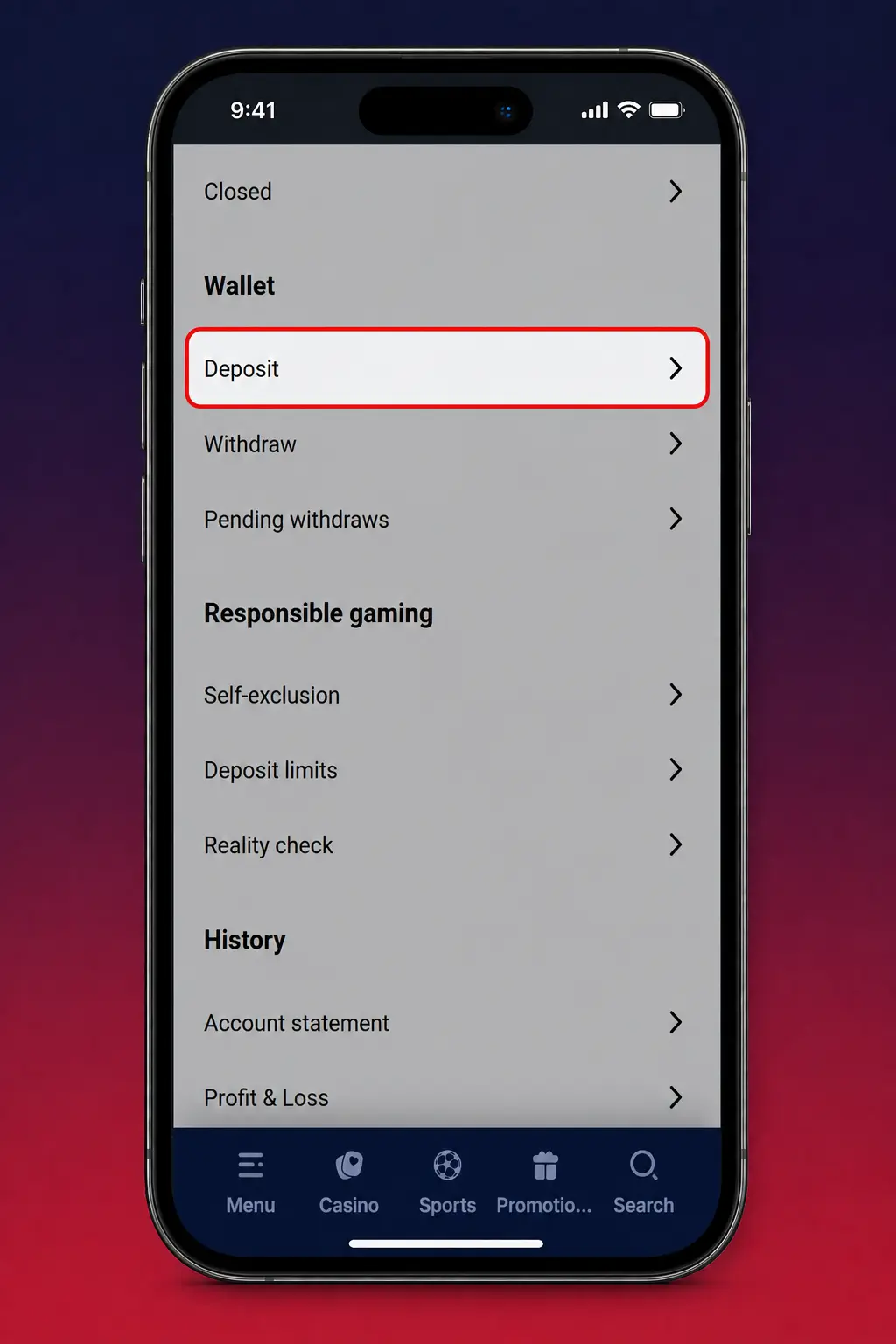 Gladiatorsbet app deposit steps on iOS and Android showing cashier, payment methods, and confirmation for UK players