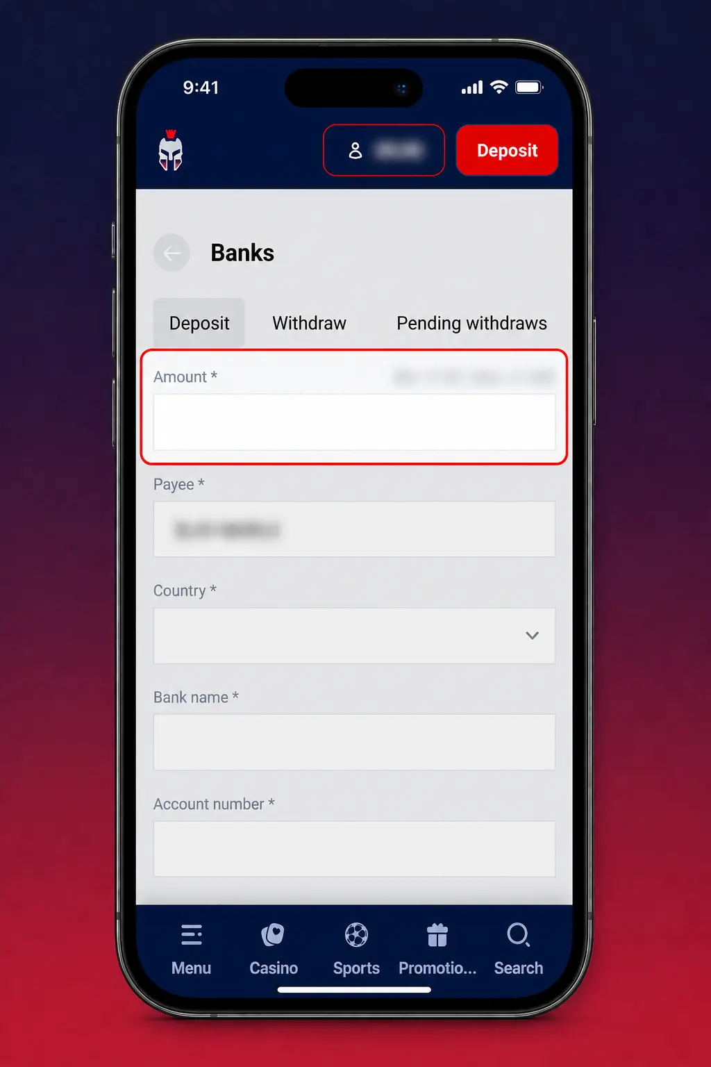 Gladiatorsbet app deposit steps on iOS and Android showing cashier, payment methods, and confirmation for UK players