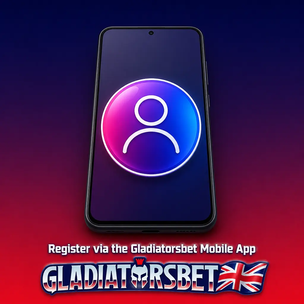Gladiatorsbet mobile app registration screen on Android and iOS